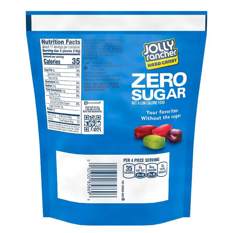 slide 4 of 7, Jolly Rancher Zero Sugar Assorted Fruit Flavored Hard Candy - 6.1oz, 6.1 oz