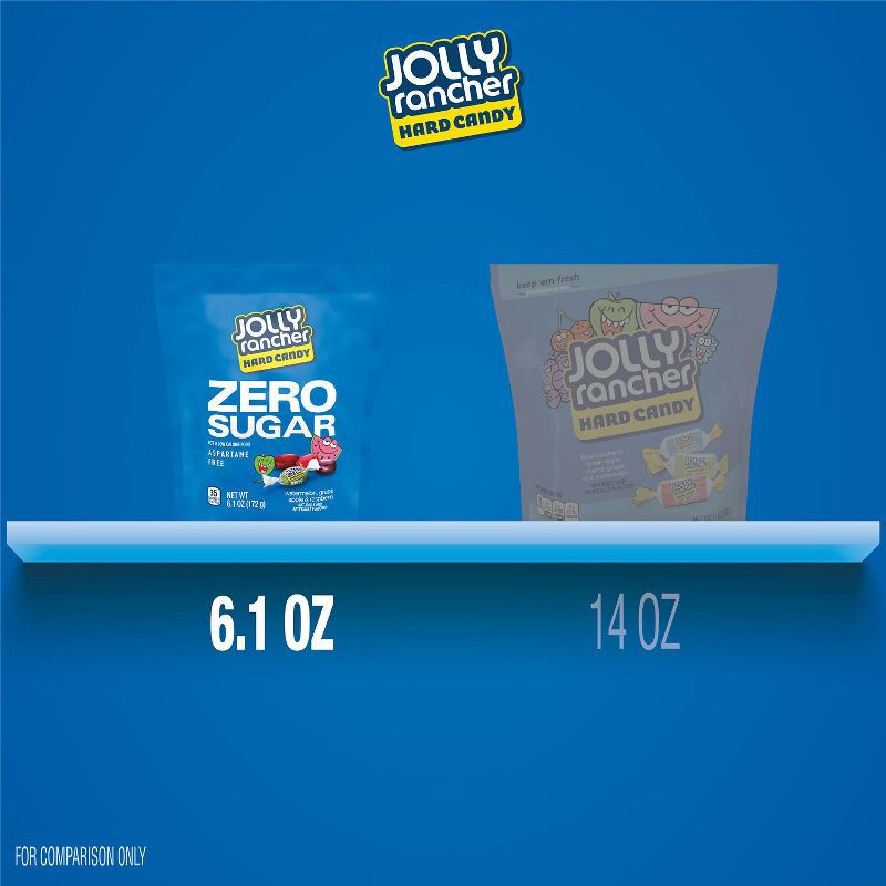 slide 7 of 7, Jolly Rancher Zero Sugar Assorted Fruit Flavored Hard Candy - 6.1oz, 6.1 oz