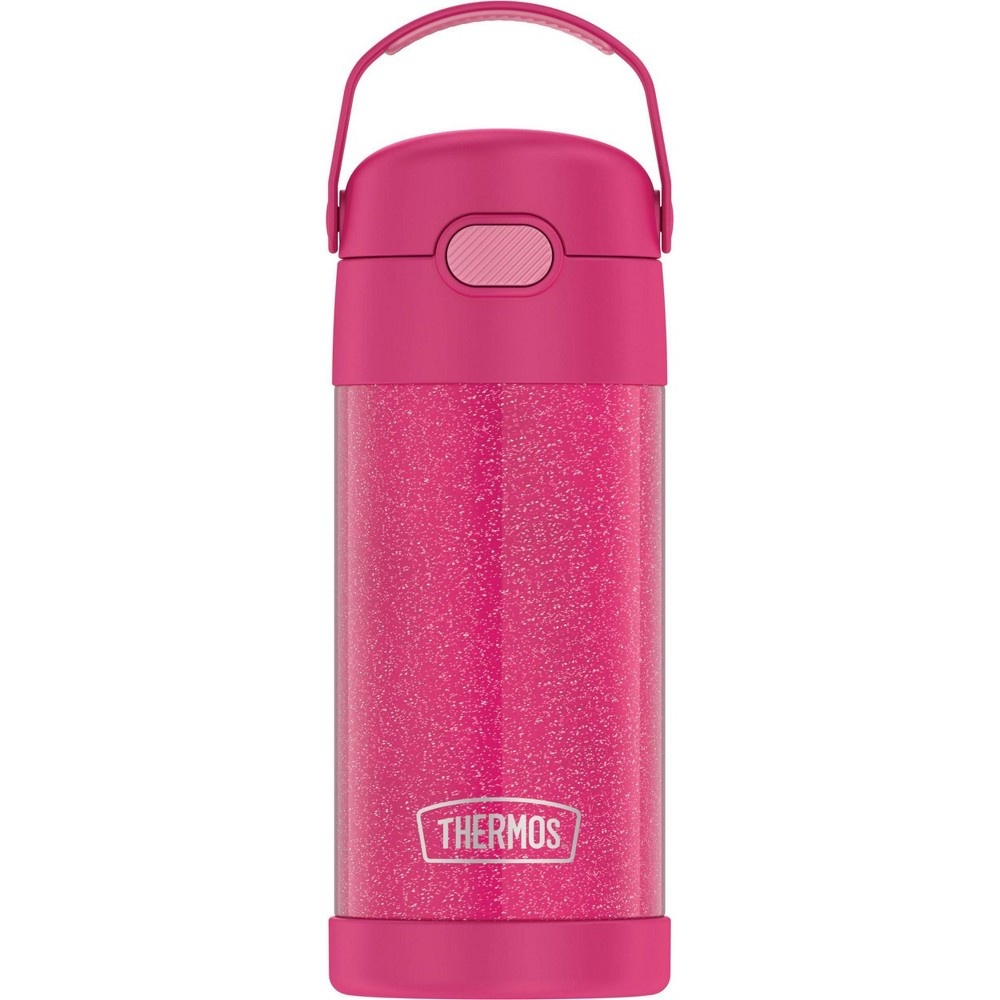 slide 2 of 8, Thermos 12oz FUNtainer Water Bottle - Pink Glitter, 1 ct