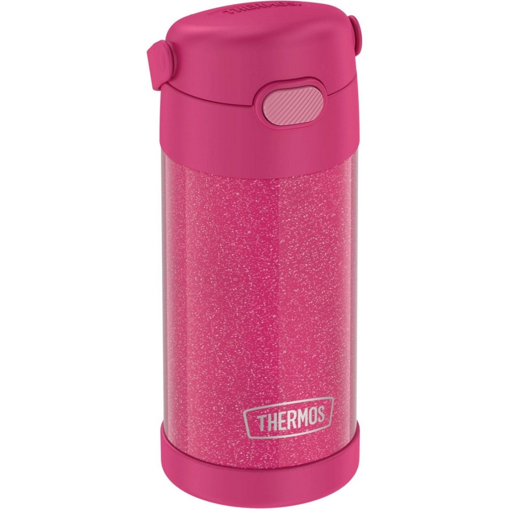 slide 3 of 8, Thermos 12oz FUNtainer Water Bottle - Pink Glitter, 1 ct