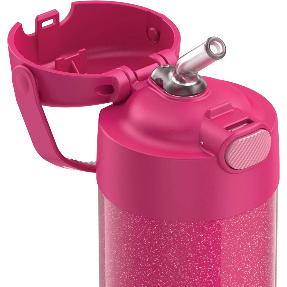 slide 6 of 8, Thermos 12oz FUNtainer Water Bottle - Pink Glitter, 1 ct