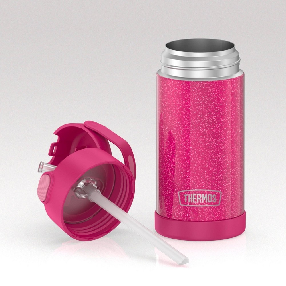 slide 7 of 8, Thermos 12oz FUNtainer Water Bottle - Pink Glitter, 1 ct