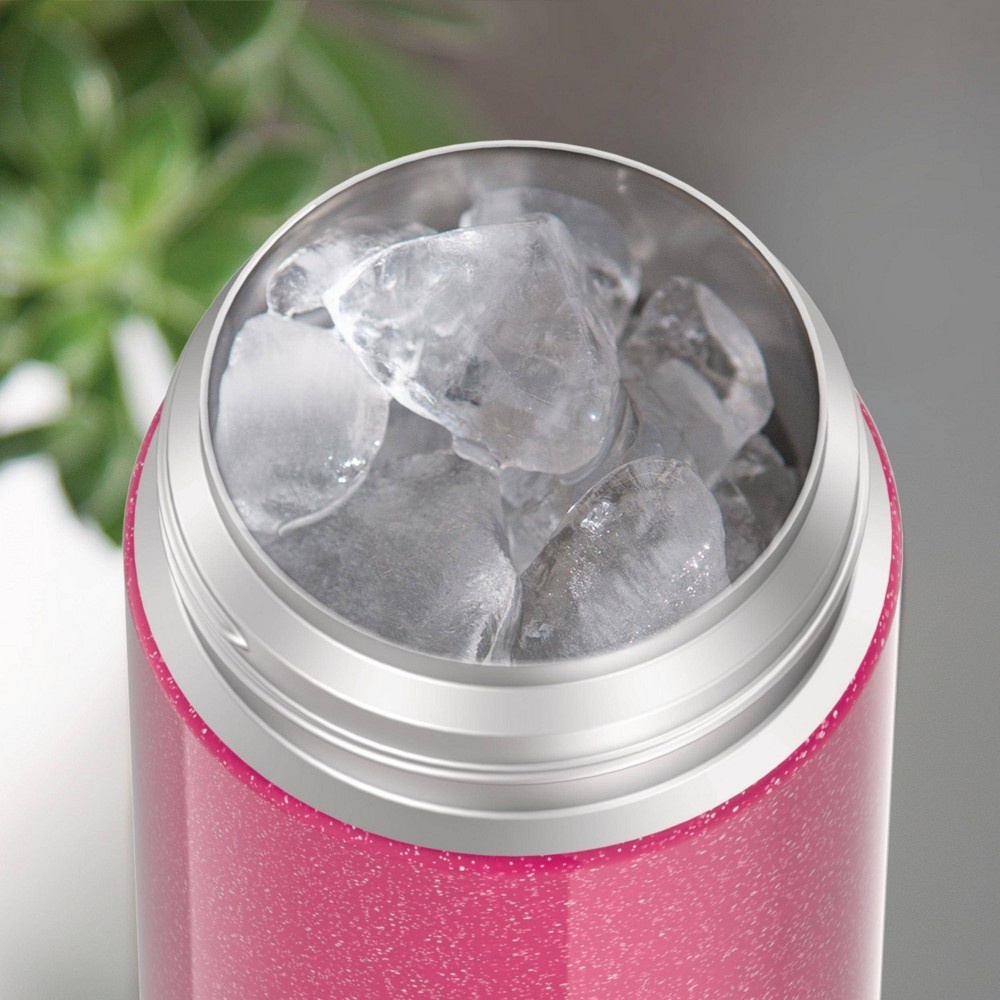 slide 8 of 8, Thermos 12oz FUNtainer Water Bottle - Pink Glitter, 1 ct