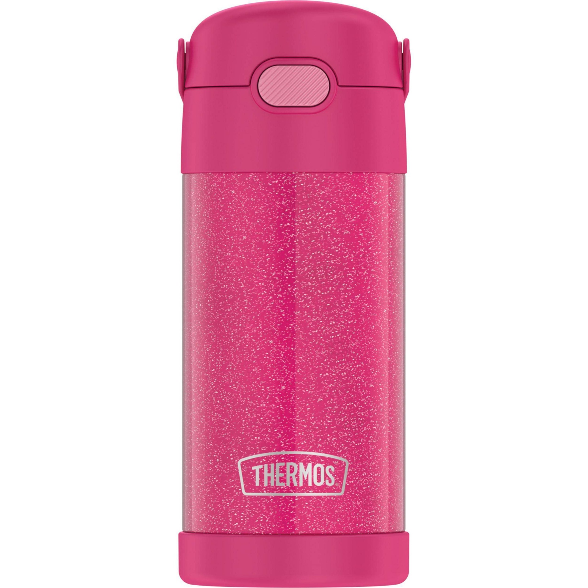 slide 1 of 8, Thermos 12oz FUNtainer Water Bottle - Pink Glitter, 1 ct