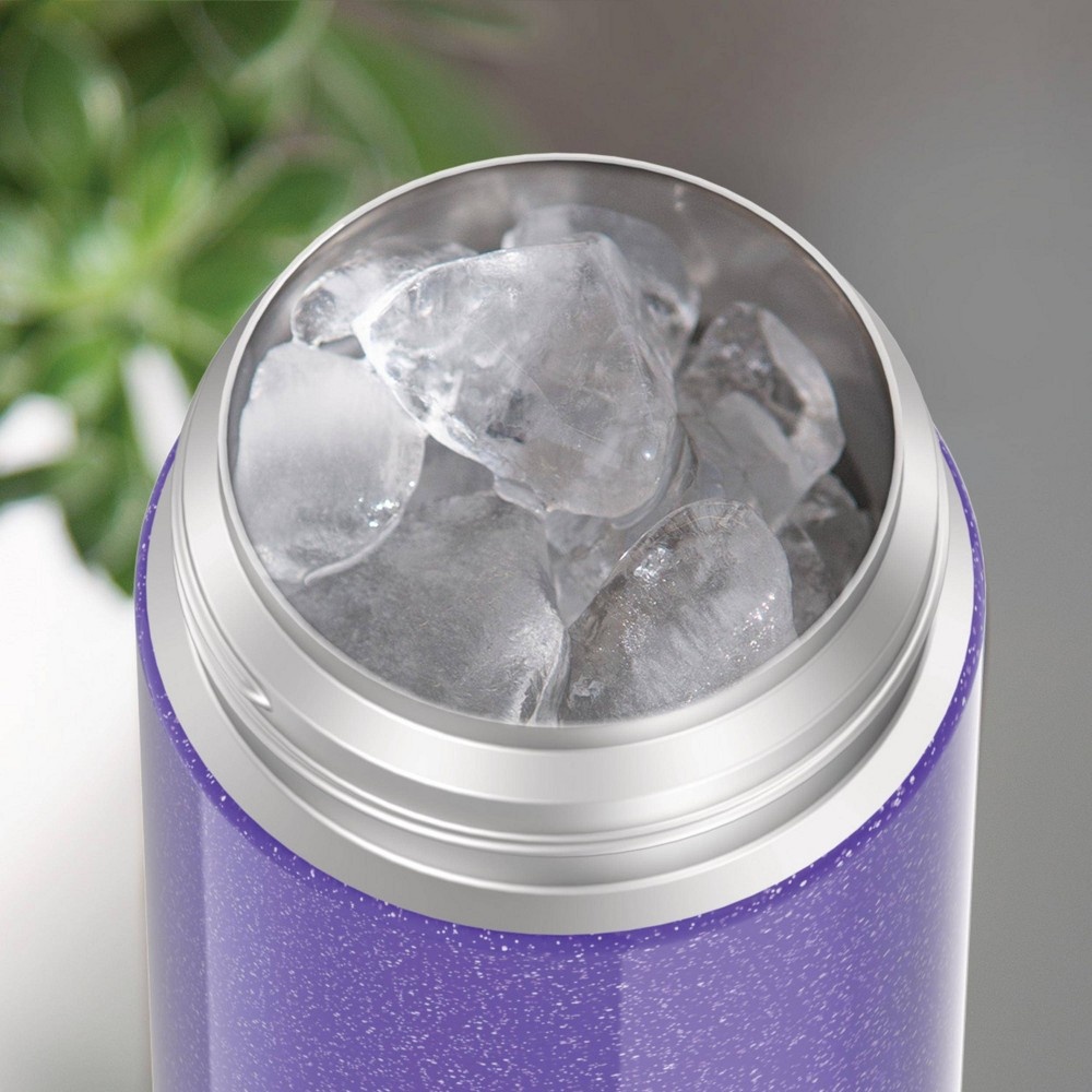 slide 8 of 8, Thermos FUNtainer Water Bottle - Purple Glitter, 12 oz