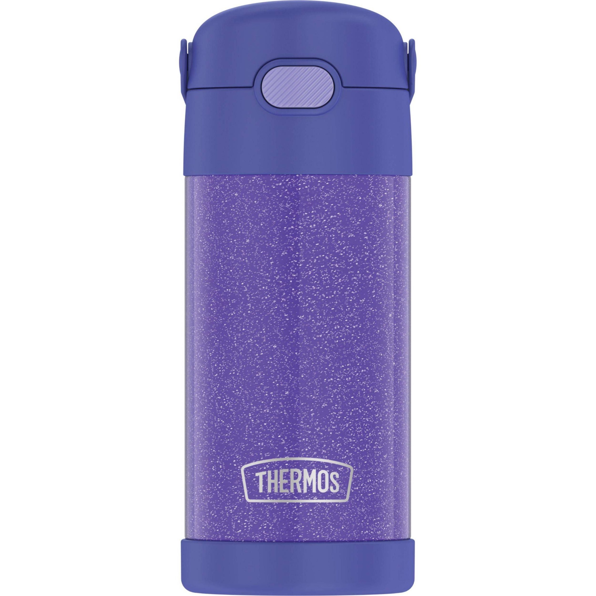 slide 1 of 8, Thermos FUNtainer Water Bottle - Purple Glitter, 12 oz