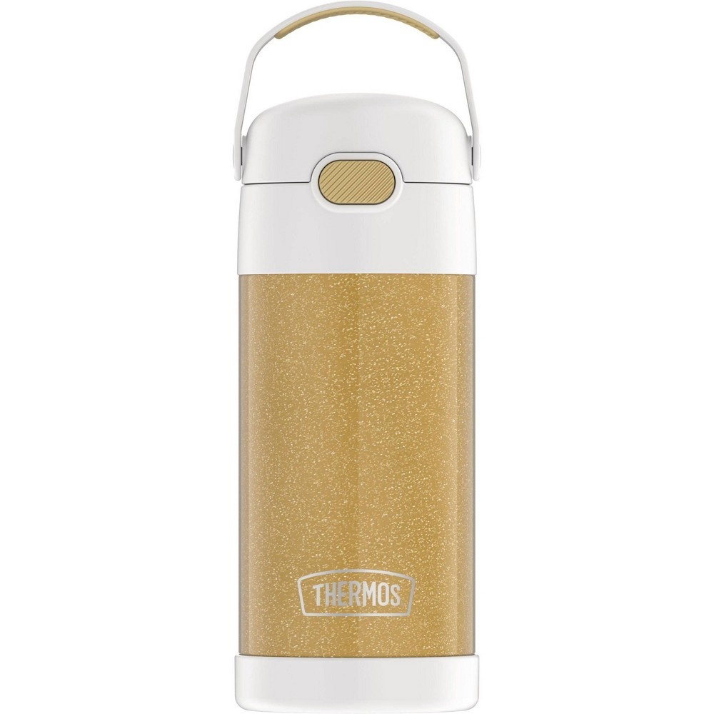 slide 2 of 8, Thermos FUNtainer Water Bottle - Gold Glitter, 12 oz