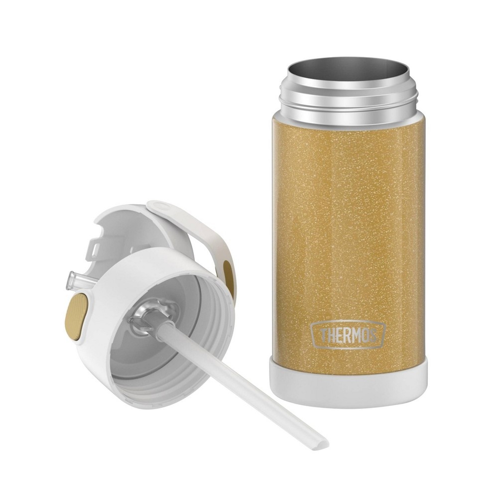 slide 7 of 8, Thermos FUNtainer Water Bottle - Gold Glitter, 12 oz