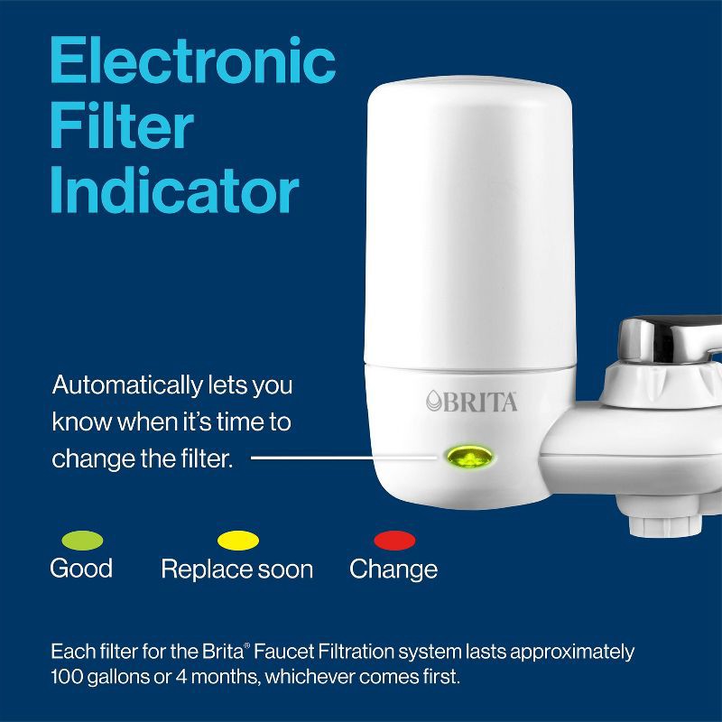 slide 12 of 15, Brita 2ct Replacement Water Filters for Brita Tap Faucet Mounts - Chrome: Reduces Odors, Lead & Chlorine, 2 ct