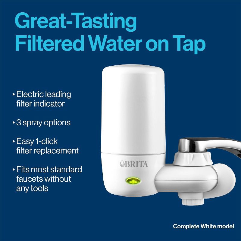 slide 15 of 15, Brita 2ct Replacement Water Filters for Brita Tap Faucet Mounts - Chrome: Reduces Odors, Lead & Chlorine, 2 ct