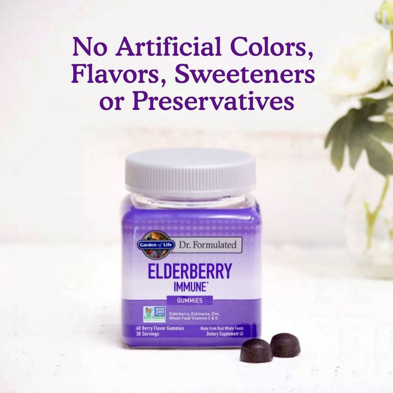 slide 7 of 10, Garden of Life Dr. Formulated Adult Elderberry Gummies - 60ct, 60 ct