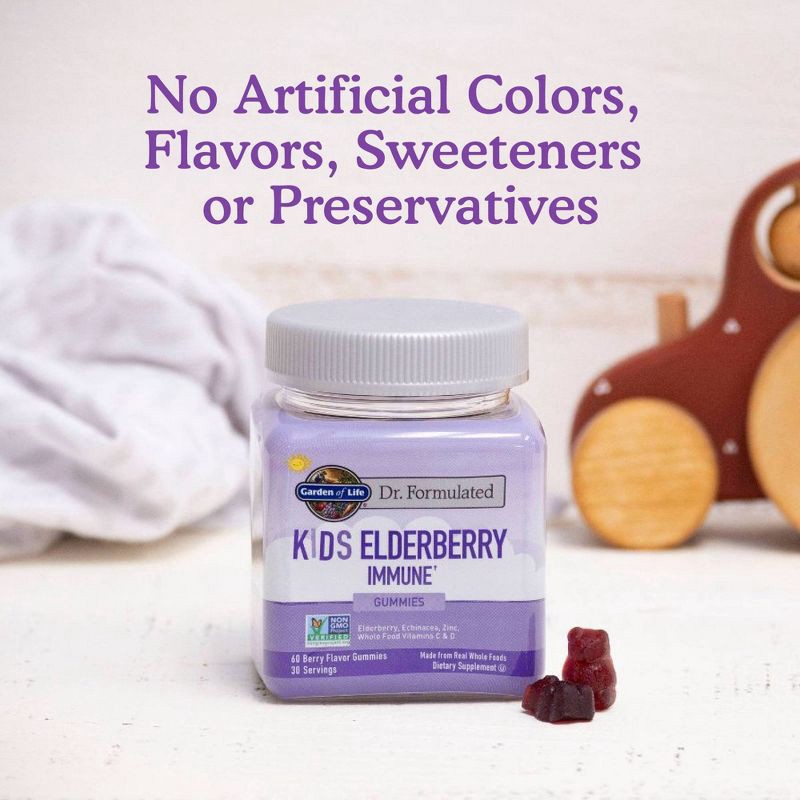 slide 7 of 9, Garden of Life Dr. Formulated Kids Elderberry Gummies - 60ct, 60 ct