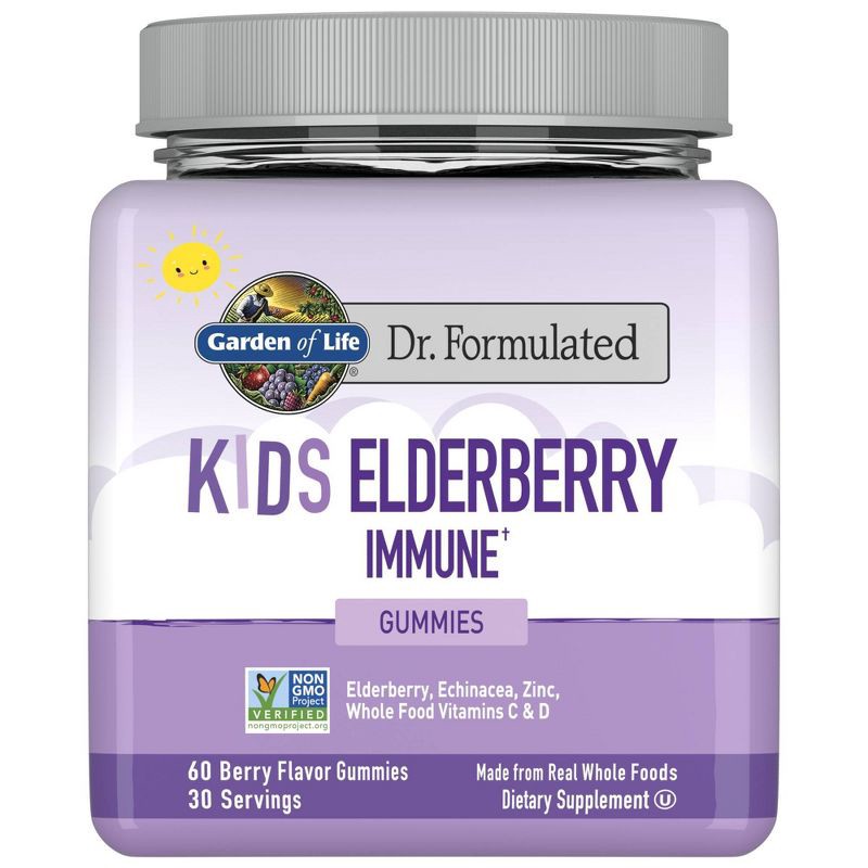 slide 1 of 9, Garden of Life Dr. Formulated Kids Elderberry Gummies - 60ct, 60 ct