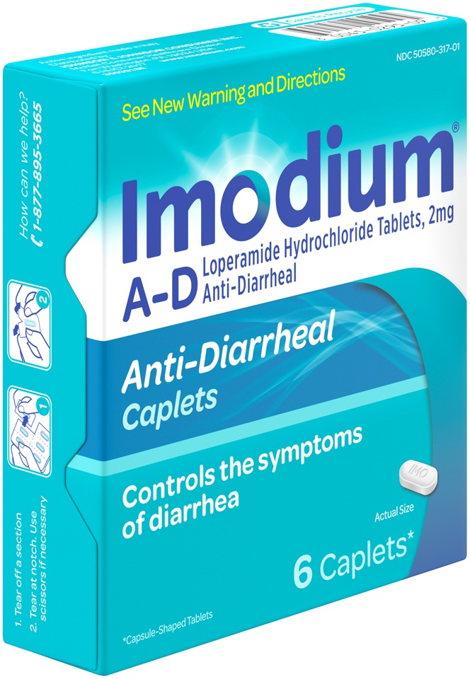 Imodium A-D Diarrhea Relief Caplets, Loperamide Hydrochloride