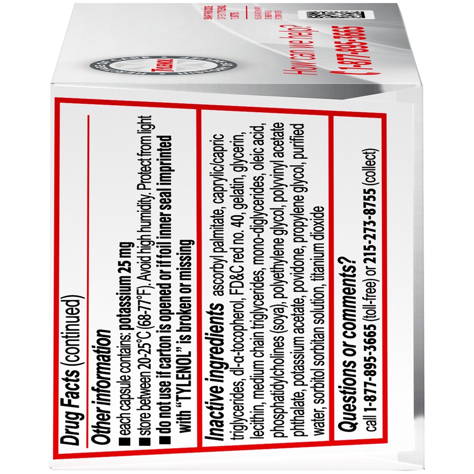 slide 6 of 6, Tylenol Regular Strength Liquid Gels with 325 mg of Acetaminophen, Pain Reliever & Fever Reducer in Liquid-Filled Capsules, 20 ct, 20 ct