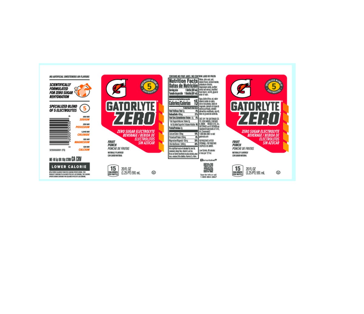 slide 7 of 10, Gatorlyte Zero Sugar Electrolyte Beverage Fruit Punch 20 Fl Oz, 20 fl oz