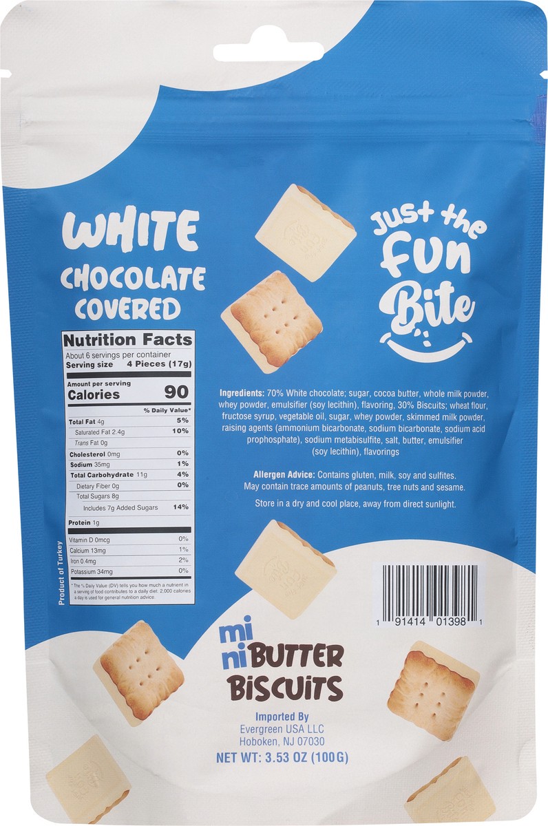 slide 13 of 13, Just the Fun Bite Mini White Chocolate Covered Butter Biscuits 3.53 oz, 3.53 oz