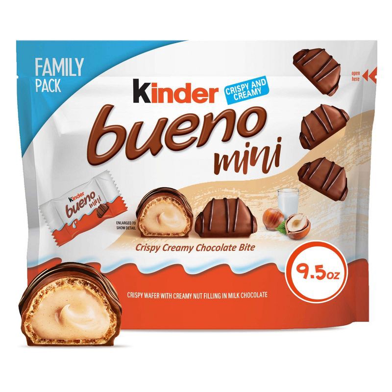 slide 1 of 6, Kinder Bueno Minis Candy Family Pack - 9.5oz, 9.5 oz