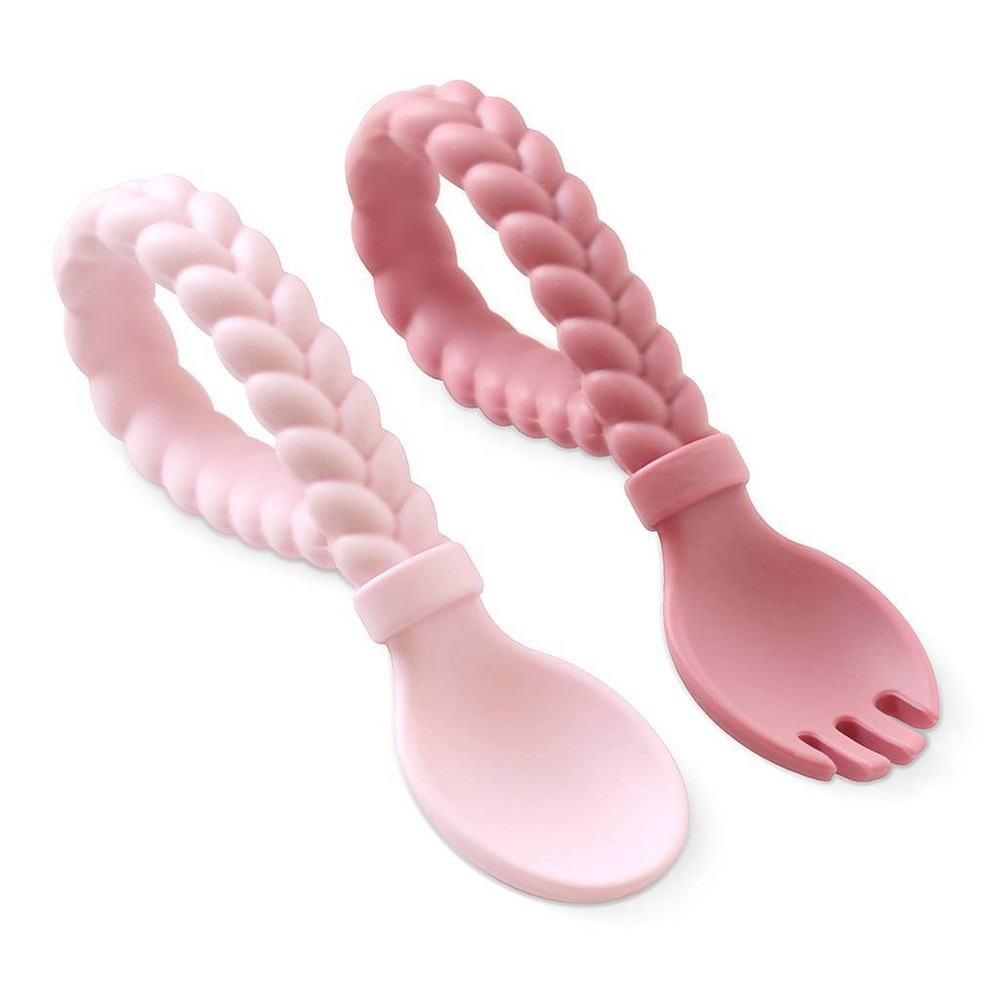 slide 2 of 3, Itzy Ritzy Sweetie Spoons - Pink, 2 ct