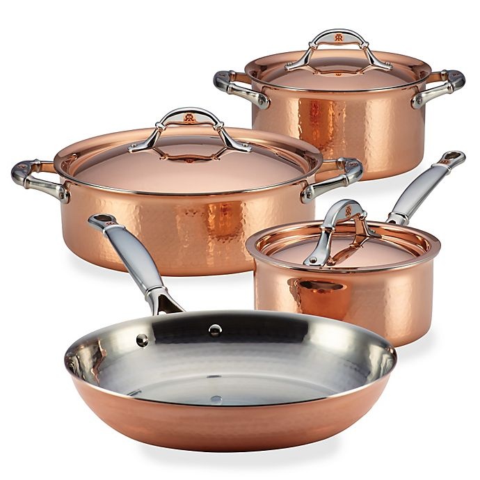 slide 1 of 5, Ruffoni Symphonia Cupra Copper Cookware Set, 7 ct