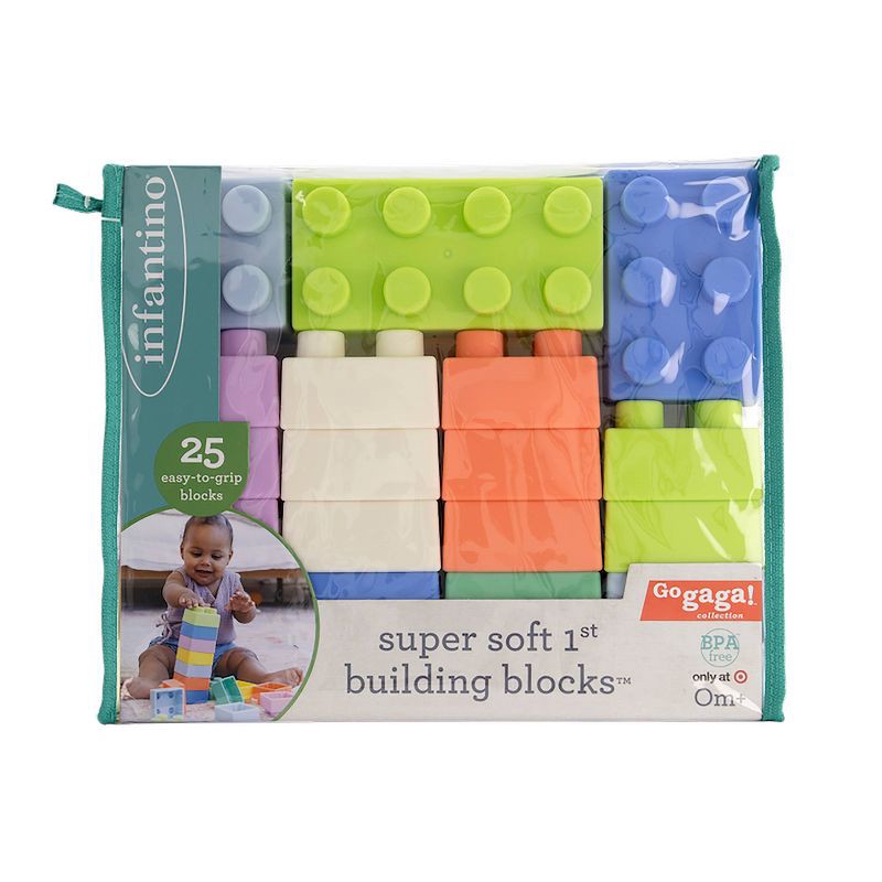 slide 3 of 9, Infantino Go gaga! Super Soft 1st Building Blocks, 1 ct