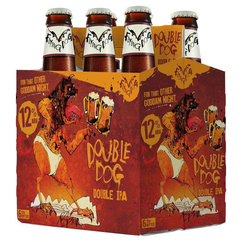 slide 2 of 4, Flying Dog Double Dog Double IPA Beer - 6pk/12 fl oz Bottles, 6 ct; 12 fl oz