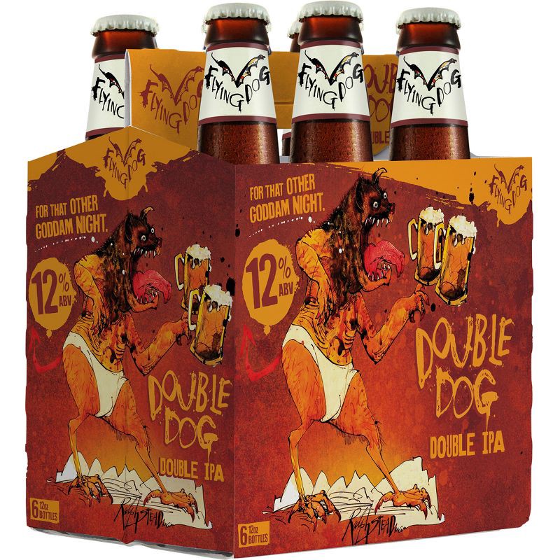 slide 4 of 4, Flying Dog Double Dog Double IPA Beer - 6pk/12 fl oz Bottles, 6 ct; 12 fl oz