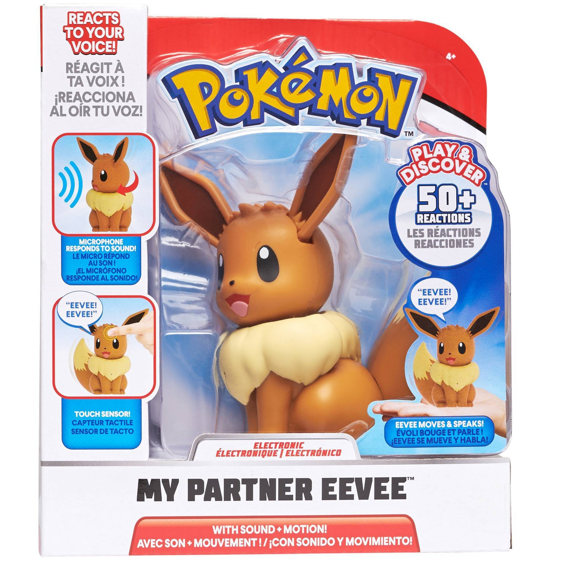 slide 1 of 7, Pokemon - Deluxe Feature Figure (My Partner Eevee), 1 ct