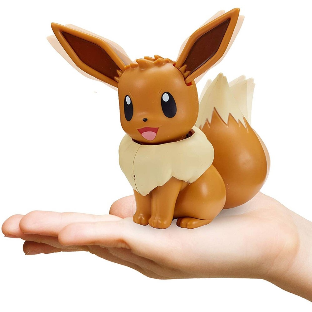 slide 4 of 7, Pokemon - Deluxe Feature Figure (My Partner Eevee), 1 ct