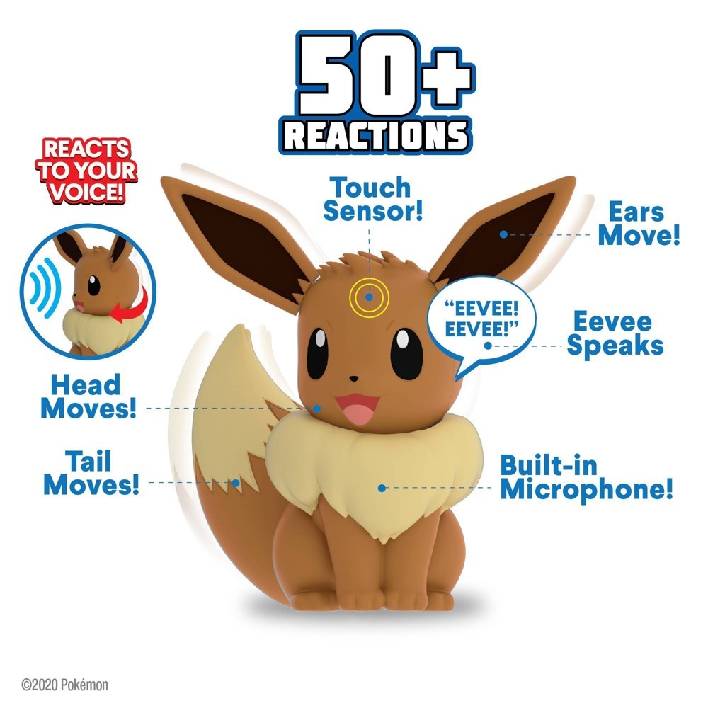 slide 2 of 7, Pokemon - Deluxe Feature Figure (My Partner Eevee), 1 ct