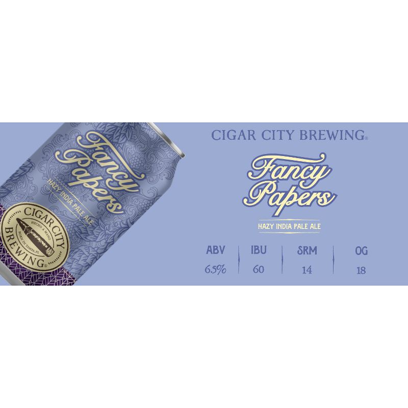 slide 4 of 6, Cigar City Brewing Cigar City Fancy Papers Hazy IPA Beer - 6pk/12 fl oz Cans, 6 ct; 12 fl oz