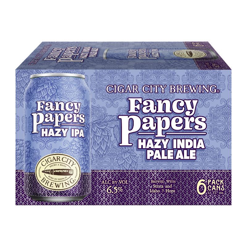 slide 5 of 6, Cigar City Brewing Cigar City Fancy Papers Hazy IPA Beer - 6pk/12 fl oz Cans, 6 ct; 12 fl oz