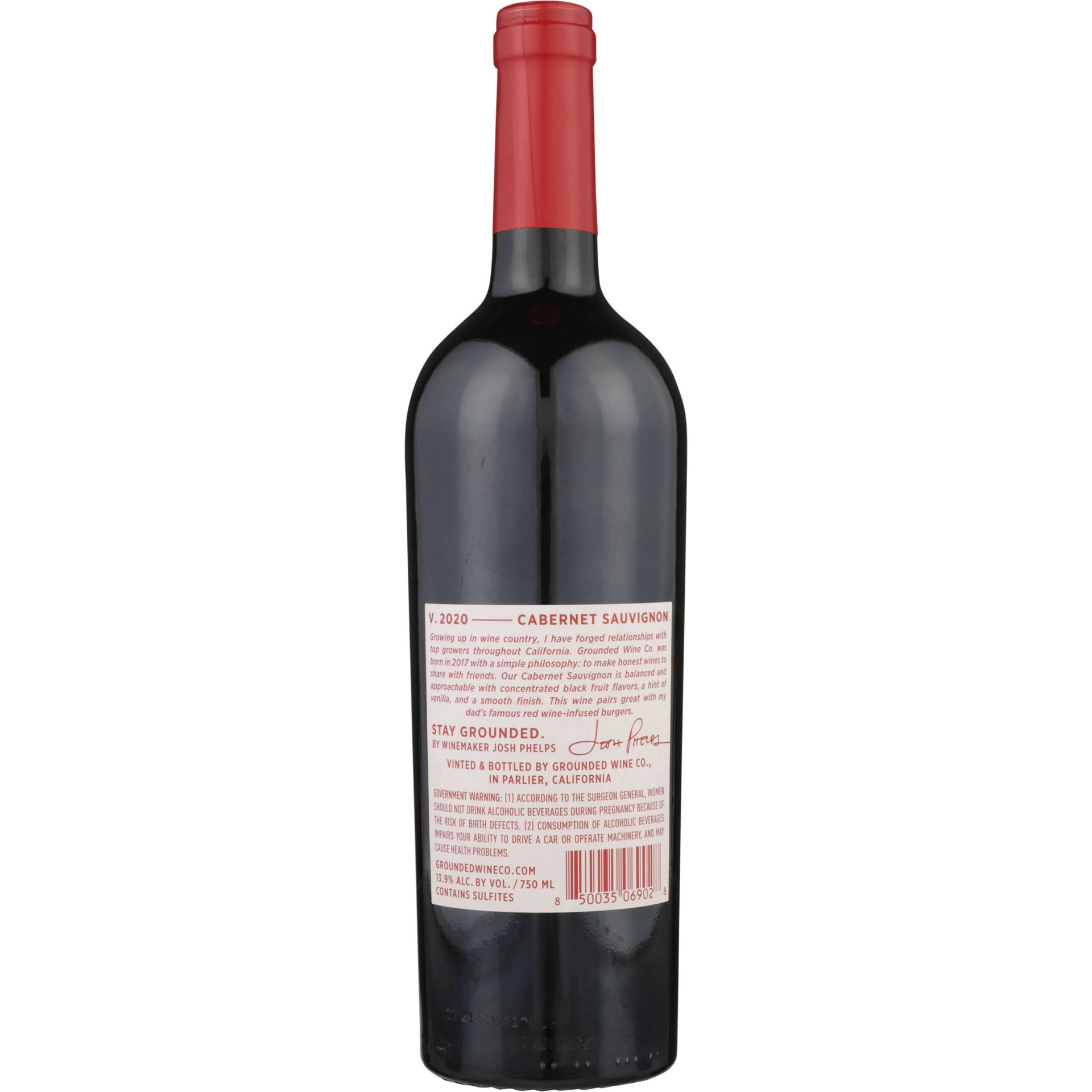 slide 3 of 5, Grounded California Cabernet Sauvignon 750 ml Bottle, 750 ml