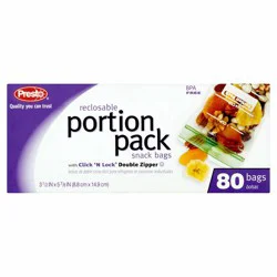 Presto Portion Pack Reclosable Snack Bags