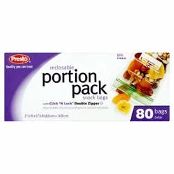 Presto Portion Pack Reclosable Snack Bags
