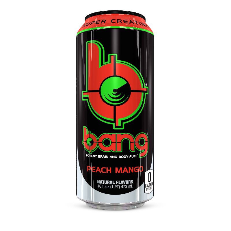 slide 1 of 2, BANG Peach Mango Energy Drink - 16 fl oz Can, 16 fl oz