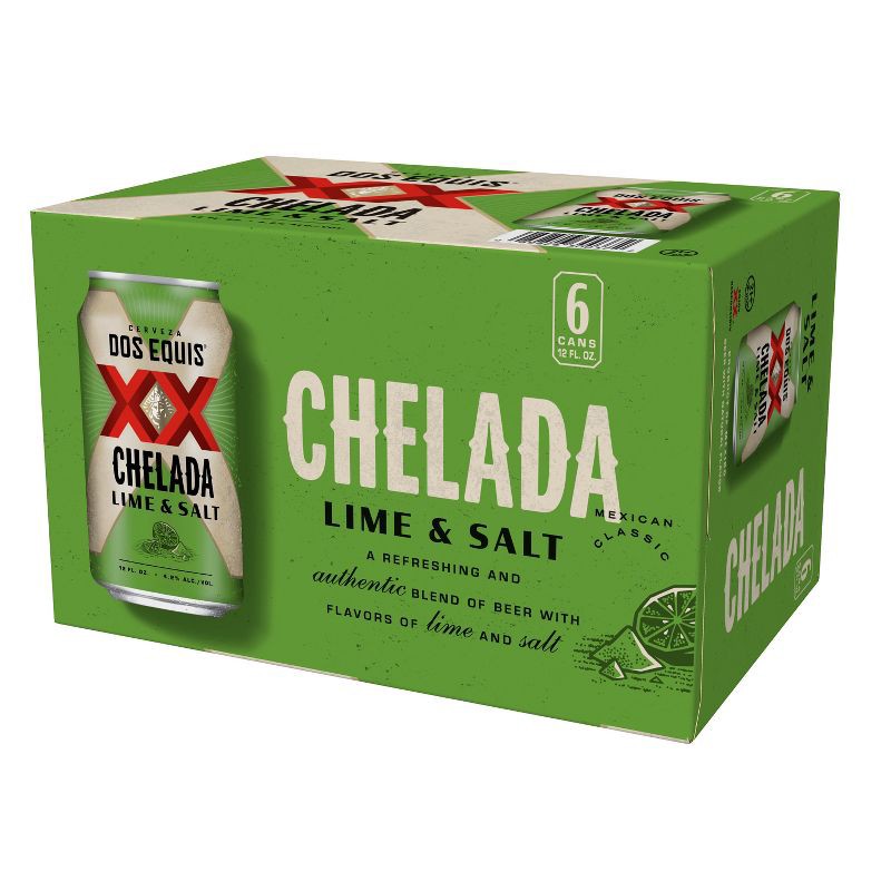 slide 4 of 10, Dos Equis Lime & Salt Lager Mexican Lager Beer - 6pk/12 fl oz Cans, 6 ct; 12 fl oz