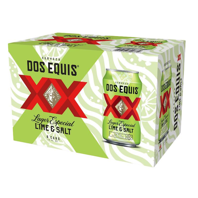 slide 7 of 10, Dos Equis Lime & Salt Lager Mexican Lager Beer - 6pk/12 fl oz Cans, 6 ct; 12 fl oz