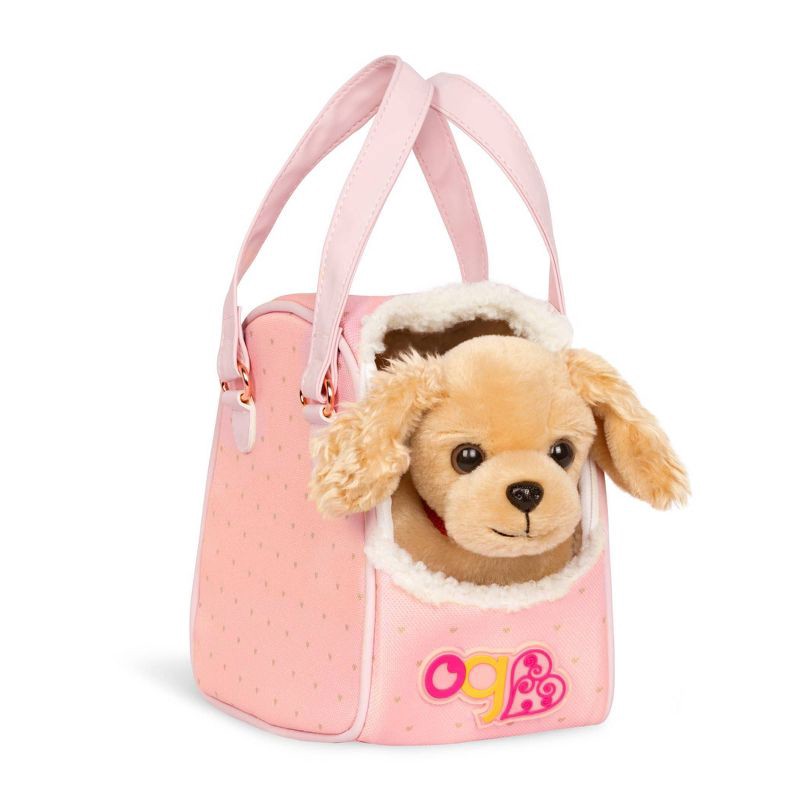 slide 2 of 5, Our Generation Hop In Dog Carrier & Pet Plush Puppy for 18" Dolls: Doll Accessories with Leash & Collar Set, 1 ct