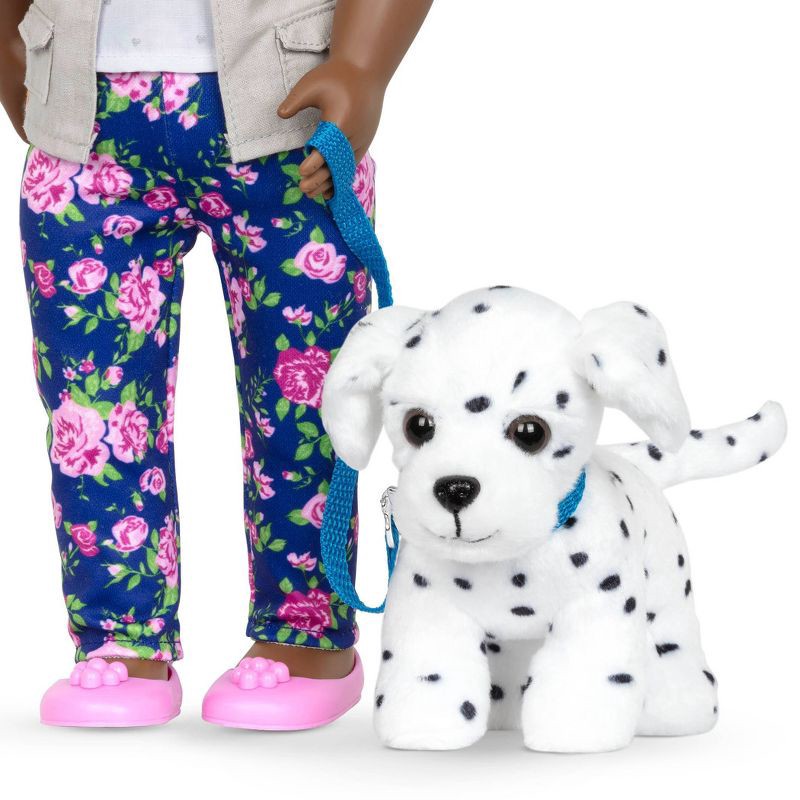 slide 4 of 5, Our Generation Hop In Dog Carrier & Pet Plush Puppy Dalmatian for 18" Dolls: 12-Piece Doll Accessories Set, 1 ct