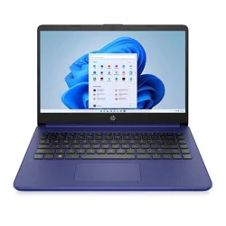 HP Inc. HP 14" Stream Touchscreen Laptop- AMD Processor - 4GB RAM Memory - 64GB Flash Storage - Windows 11 - Indigo Blue (14-fq0037nr)