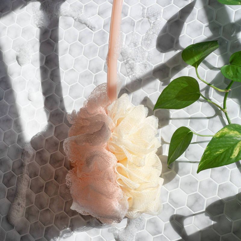 slide 4 of 5, EcoTools 2-in-1 Ecopouf Bath Brush, 1 ct