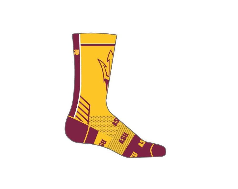 slide 2 of 4, NCAA Arizona State Sun Devils Men's Crew Socks Gift Box - 10-13, 2 ct