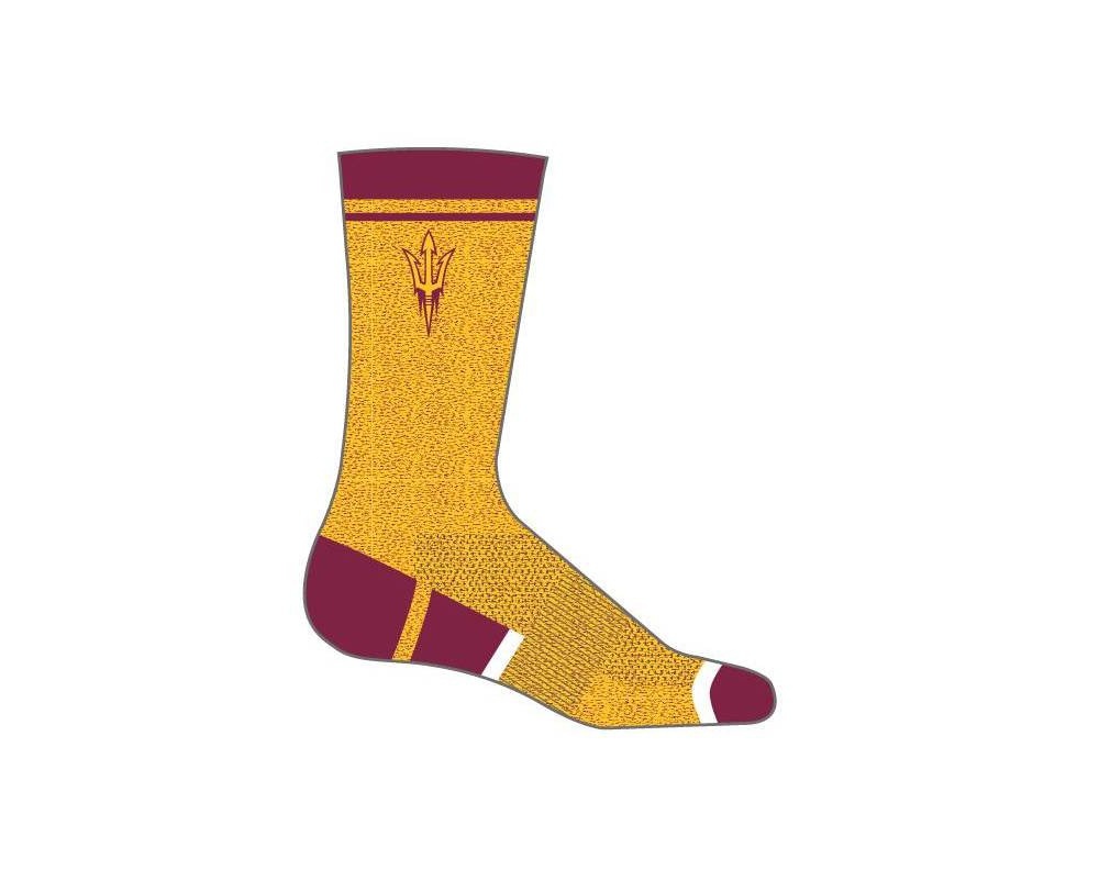 slide 3 of 4, NCAA Arizona State Sun Devils Men's Crew Socks Gift Box - 10-13, 2 ct