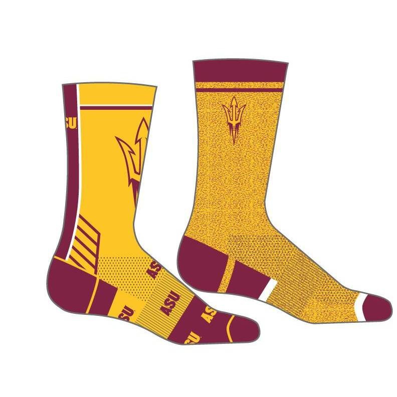 slide 1 of 4, NCAA Arizona State Sun Devils Men's Crew Socks Gift Box - 10-13, 2 ct