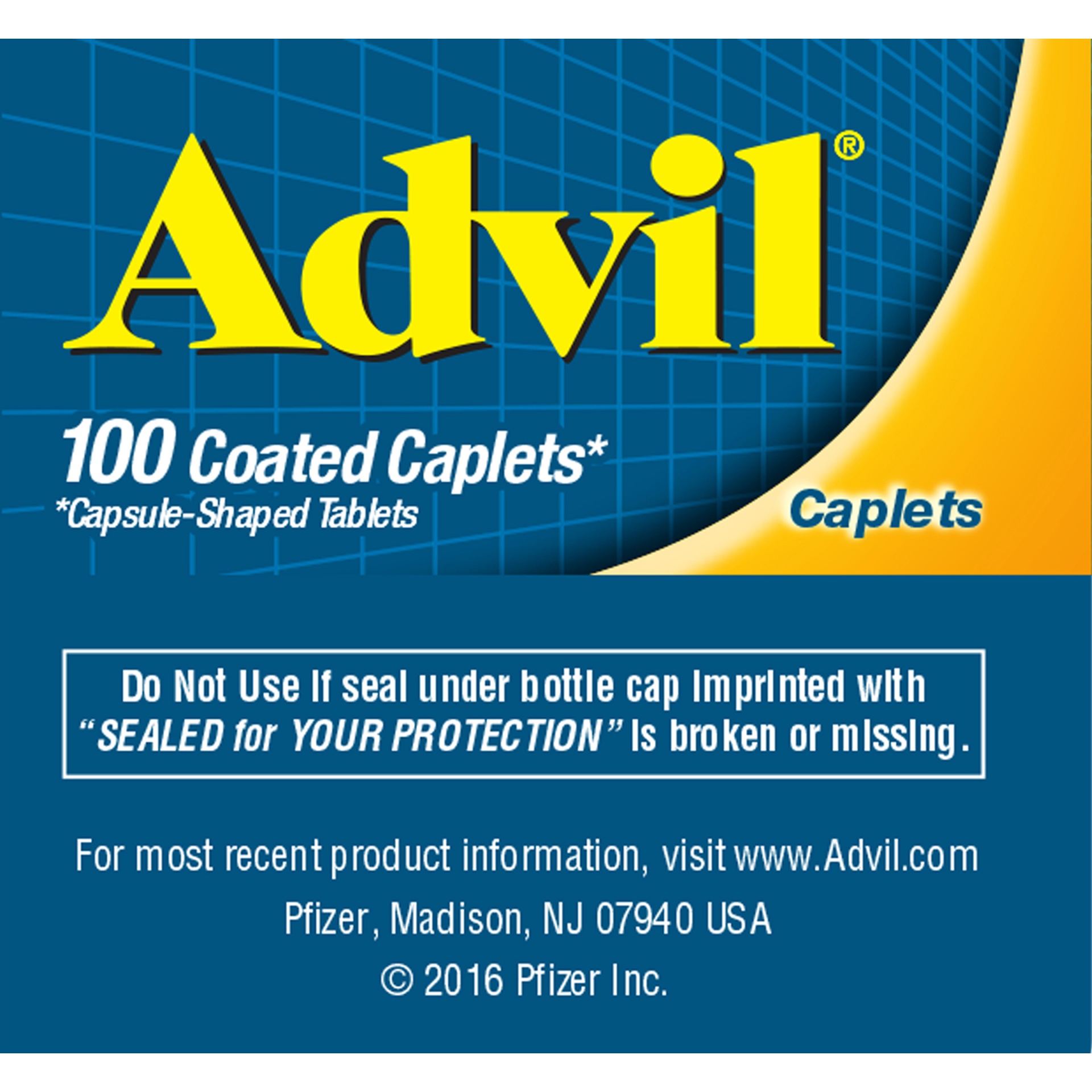 slide 2 of 7, Advil Pain Reliever and Fever Reducer, Ibuprofen 200mg for Pain Relief - 100 Coated Caplets, 100 ct