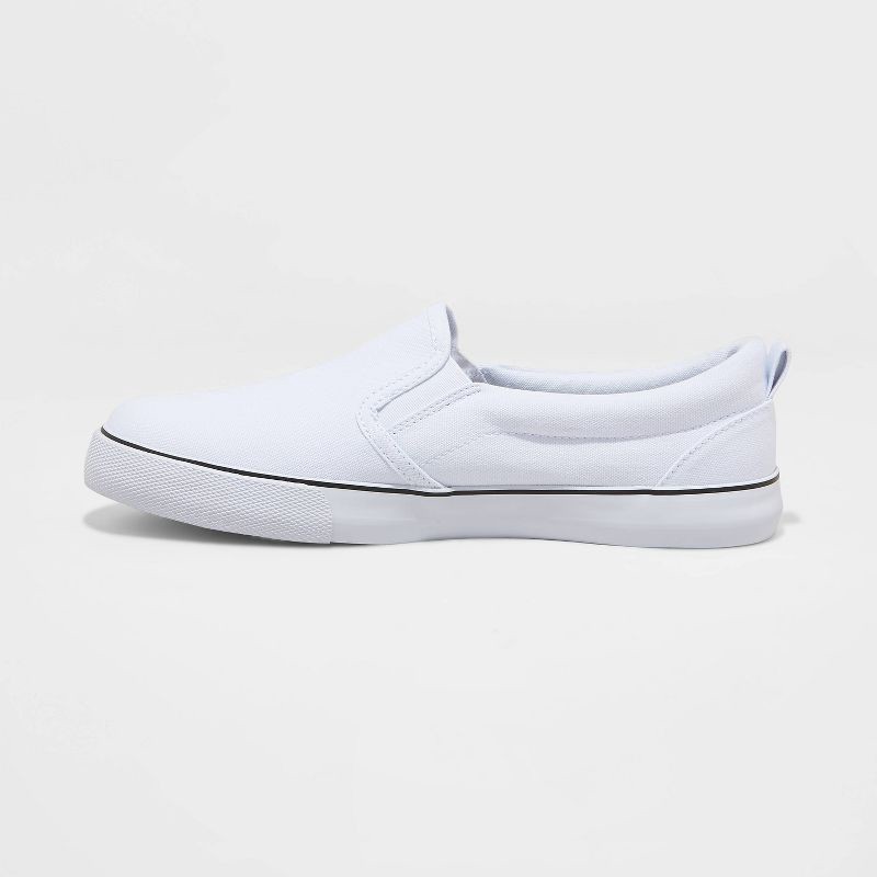 slide 2 of 3, Women's Millie Twin Gore Slip-On Sneakers - A New Day™ White 7, 1 ct