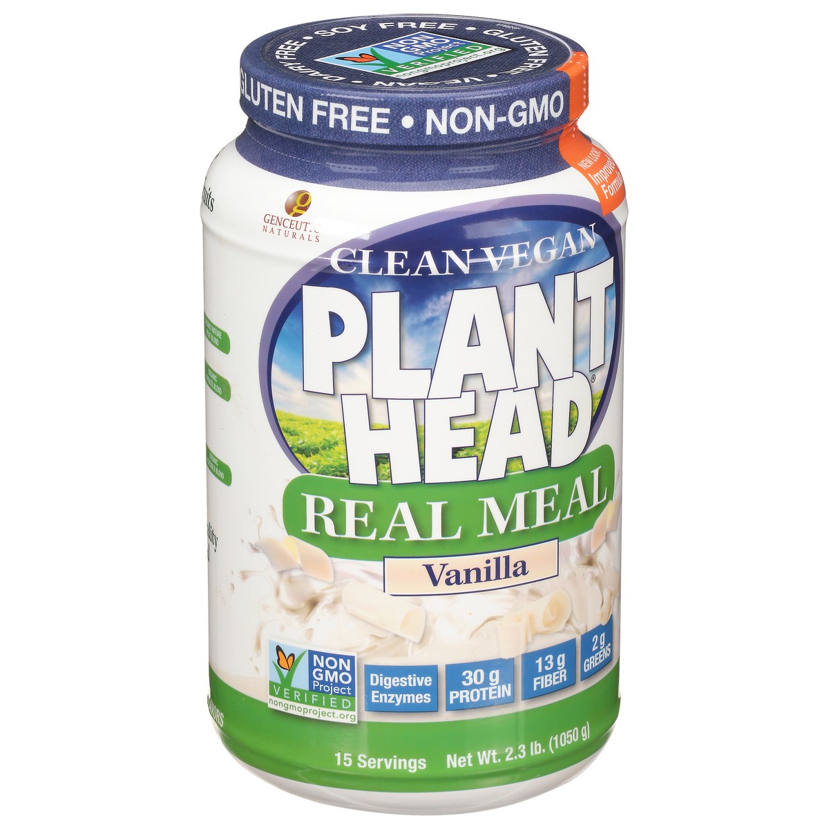 slide 4 of 12, Nature's Answer Plant Head Clean Vegan Vanilla Real Meal 2.3 lb, 2.3 lb