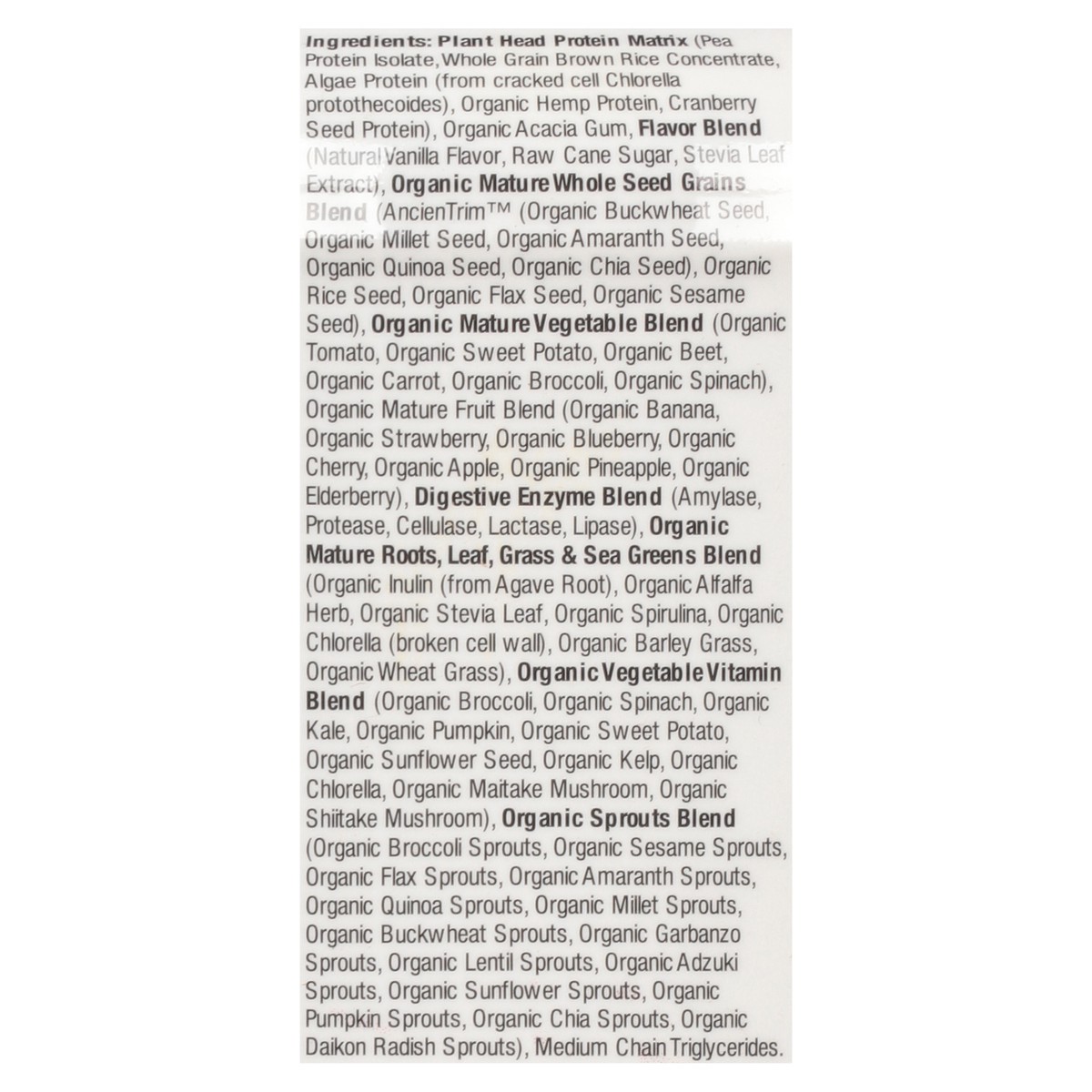 slide 8 of 12, Nature's Answer Plant Head Clean Vegan Vanilla Real Meal 2.3 lb, 2.3 lb