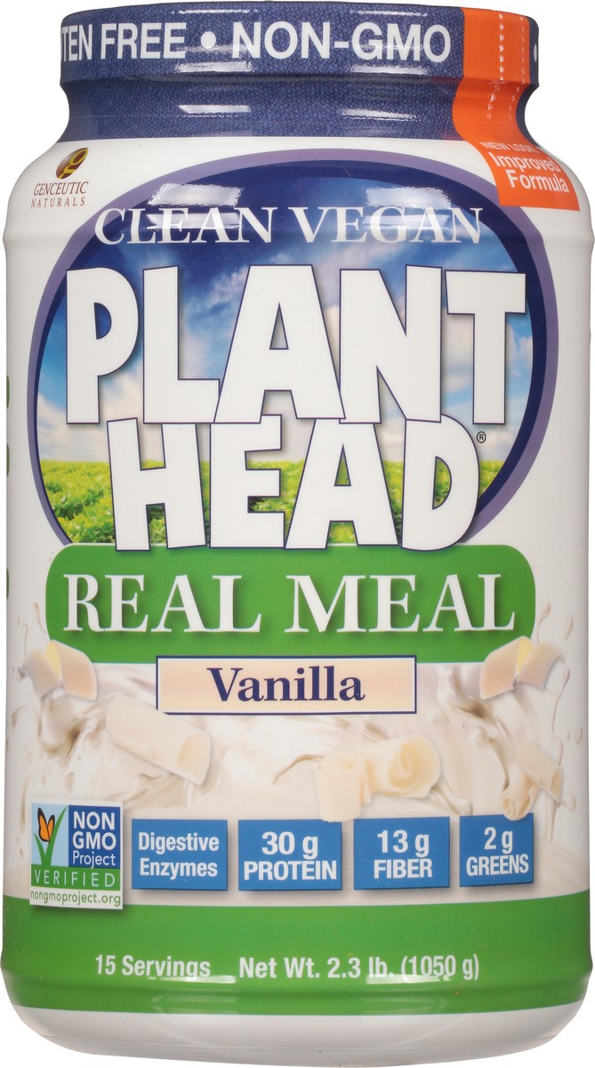 slide 3 of 12, Nature's Answer Plant Head Clean Vegan Vanilla Real Meal 2.3 lb, 2.3 lb